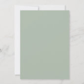 Celadon Azur Gemalte Hochzeit Einladung (Rückseite)