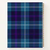 Celadon Blue Kariert Tartan Golden Mit Monogramm Notizblock (Rückseite)