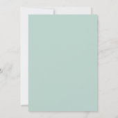 Celadon-Blüten-Hochzeit Einladung (Rückseite)