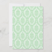 Celadon Damask Brautparty Einladung (Rückseite)