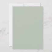 Celadon-Farn-Blüten-Hochzeit Einladung (Rückseite)