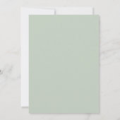Celadon-Farn-Hochzeit Einladung (Rückseite)
