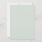 Celadon-Farn-Laub-Hochzeit Einladung (Rückseite)