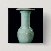 Celadon glasig-glänzender Vase, Yuan-Dynastie Button (Vorderseite)
