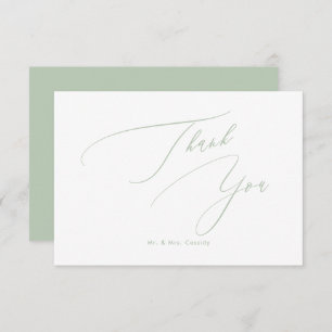 Celadon Green DIY farben Luxe Script Vielen Dank Dankeskarte