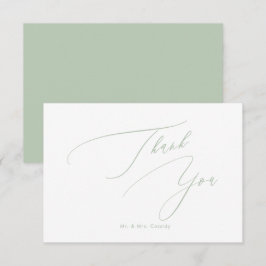Celadon Green DIY farben Luxe Script Vielen Dank Dankeskarte