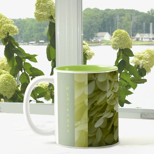 Celadon Green Hydrangea Blüten Zweifarbige Tasse