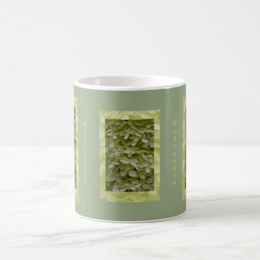 Celadon Green Hydrangea Floral Kaffeetasse (Mittel)