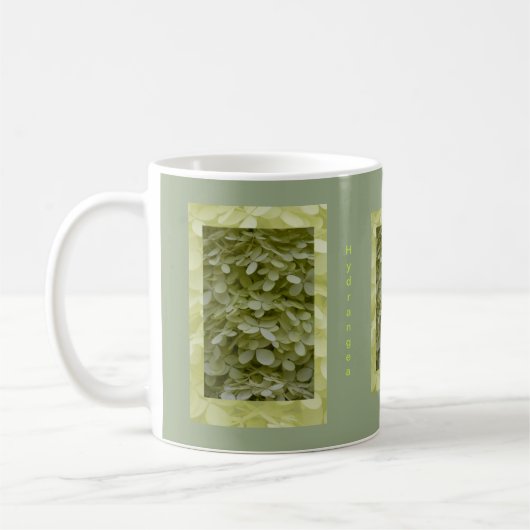 Celadon Green Hydrangea Floral Kaffeetasse (Links)