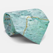Celadon Green, Jade, Mint Kintsugi Geode Krawatte (Gerollt)