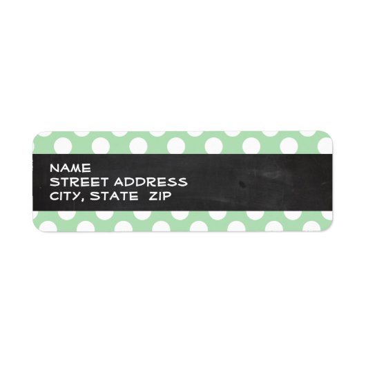 Celadon Green Polka Dots; Chalkboard-Look (Vorne)