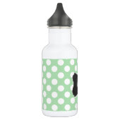 Celadon Green Polka Dots; Chalkboard-Look Edelstahlflasche (Links)