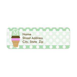 Celadon Green Polka Dots; Eiscreme
