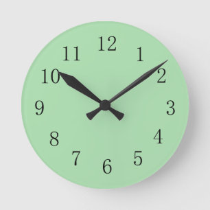 Celadon-grüne Mauer Runde Wanduhr