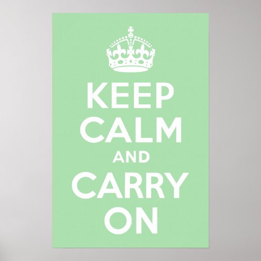 Celadon halten Sie Ruhe und tragen Sie weiter Poster (Vorne)