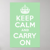 Celadon halten Sie Ruhe und tragen Sie weiter Poster (Vorne)