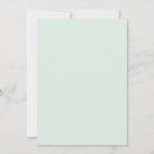 Celadon Luftige Blatt Hochzeit Einladung (Rückseite)