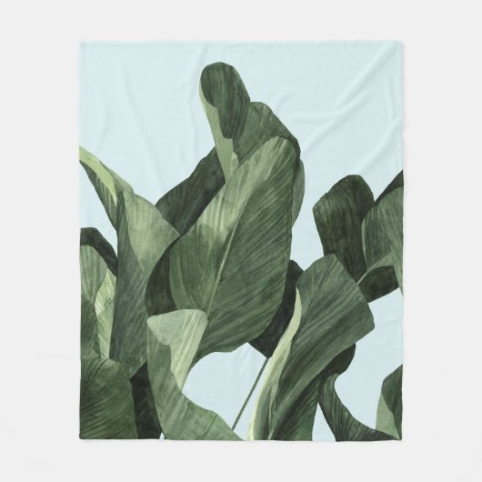 Celadon Palms Fleecedecke (Vorderseite)