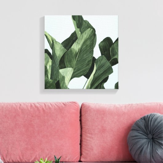 Celadon Palms Leinwanddruck (Insitu (Wohnzimmer))