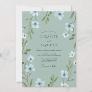 Celadon Petal Hochzeit Einladung