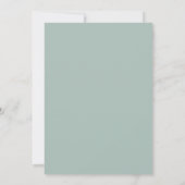 Celadon Petal Hochzeit Einladung (Rückseite)