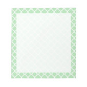 Celadon Quatrefoil Notizblock (Vorderseite)