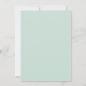 Celadon-Veilchen-Kranz-Hochzeit Einladung (Rückseite)