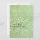 Celadon Vintag Floral Wedding Einladung (Rückseite)