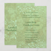 Celadon Vintag Floral Wedding Einladung (Vorne/Hinten)