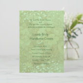 Celadon Vintag Floral Wedding Einladung (Stehend Vorderseite)