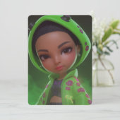 Celadon-Zeichenkarte Einladung (Stehend Vorderseite)