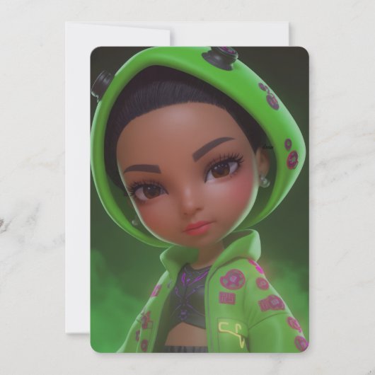 Celadon-Zeichenkarte Einladung (Vorderseite)