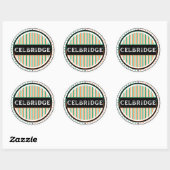 Celbridge City Pride Emblem – Irische Identität Runder Aufkleber (Blatt)