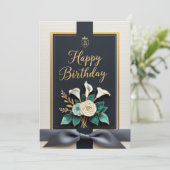 Celebración Elegante Karte (Stehend Vorderseite)