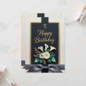 Celebración Elegante Karte (Vorderseite/Rückseite Beispiel)