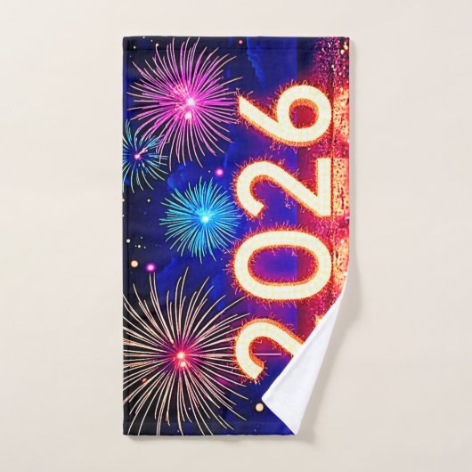 Celebrate 2026: Bright Future Spark Design Badhandtuch Set (Handtuch)