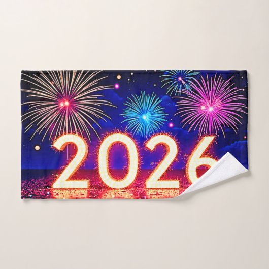 Celebrate 2026: Bright Future Spark Design Badhandtuch Set (Handtuch)