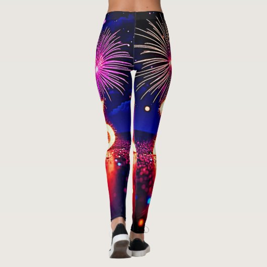 Celebrate 2026: Bright Future Spark Design  Leggings (Rückseite)