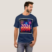 Celebrate 2026: Bright Future Spark Design  T-Shirt (Vorne ganz)