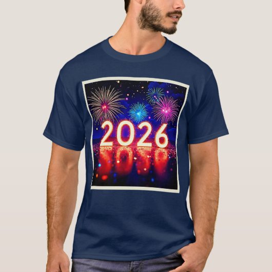 Celebrate 2026: Bright Future Spark Design  T-Shirt (Vorderseite)