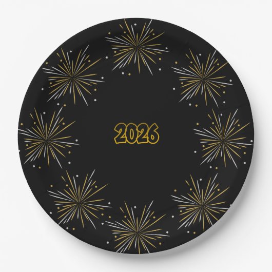 Celebrate 2026 Paper Plate Pappteller (Vorderseite)