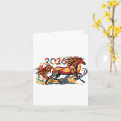 Celebrate 2026 Year Of The Horse Lunar New Year Te Karte (Gelbe Blume)