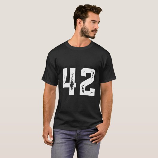 Celebrate 42 Happy B-Day Py Fun Schriftart T-Shirt (Vorne ganz)