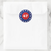 Celebrate 47 runder aufkleber (Tasche)