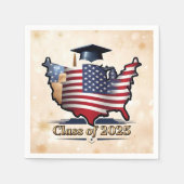 "Celebrate Abschluss American Style" Serviette (Vorderseite)