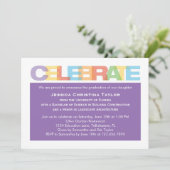 Celebrate Abschluss Einladung (Stehend Vorderseite)