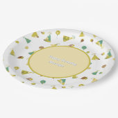 Celebrate Adult Birthday Silhouette Pattern Pappteller (Schrägansicht)