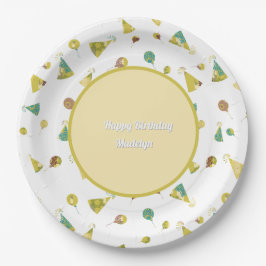 Celebrate Adult Birthday Silhouette Pattern Pappteller