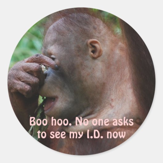 Celebrate Aging Runder Aufkleber (Vorderseite)