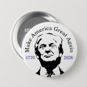 Celebrate America 250 and President Trump #15 Button (Vorne & Hinten)